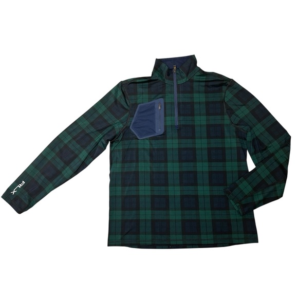 RLX Ralph Lauren Other - Ralph Lauren RLX mens plaid 1/4 quarter zip long sleeve golf jacket size medium